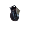 RUEDA GOMA NEGRA BASE FIJA 30MM