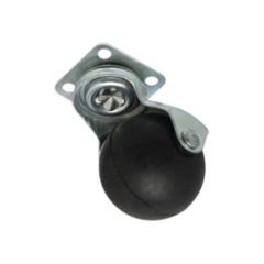 RUEDA GOMA ESFERICA 50MM CON BASE GIRATORIA