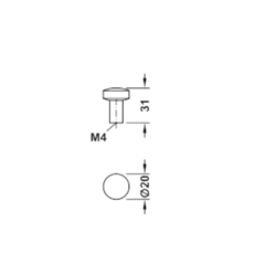 TIRADOR T CROMO MATE 20X31MM HAFELE en internet