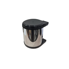 PORTA RESIDUOS REDONDO DE PUERTA ACERO INOX REDONDO 10 L