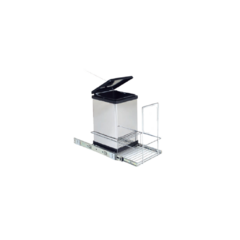 PORTA RESIDUO ACERO INOX CON CANASTO