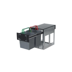 PORTA RESIDUO DOBLE CIERRE SUAVE COLOR NEGRO Y GRIS 15 LITROS C/U