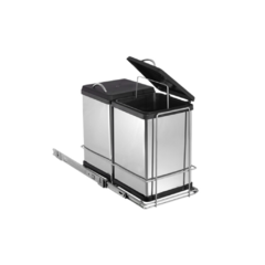 PORTA RESIDUO DOBLE ACERO INOX
