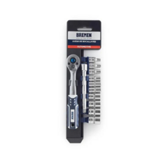 JUEGO DE BOCALLAVES PORTATIL ENC.1/4" X12 PZS. (4-13MM) BREMEN