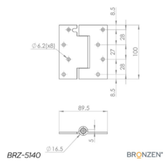 BISAGRA CON AUTOCIERRE 100X89X2,5MM ACERO INOX PAR en internet