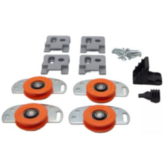 SET DE RUEDAS P/PUERTA CORREDIZA 2 HOJAS 50KG BRONZEN - comprar online