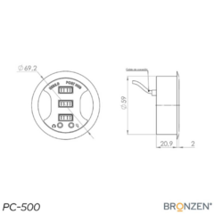 PASACABLE GIRATORIO USB BRONZEN - comprar online
