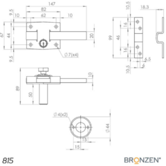 PASADOR COMPUTADO ANTIPANICO CON IGUAL COMBINACION BRONZEN - comprar online