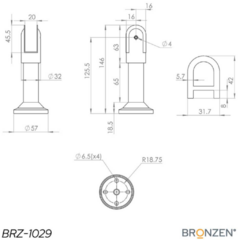 PATA PARA KIT DE BAÑO PAR BRONZEN - comprar online
