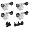 SET DE RUEDAS DOBLES PUERTA COLGANTE 2 HOJAS BRONZEN
