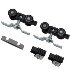 SET DE CARROS 1 HOJA COLGANTE CON FRENO PARA UTILIZAR CON RIEL TUH-80