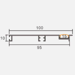 PERFIL ZOCALO PARA LED 10CM X 3M ALUMINIO BRONZEN en internet