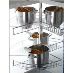 canasto giratorio 270 acero cromado eurohard - comprar online