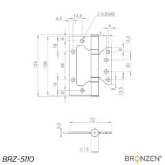 BISAGRA OMEGA ACERO 100MMX75MMX2,75MM PAR en internet
