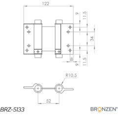 BISAGRA DOBLE ACCION VAIVEN ACERO INOX PAR - comprar online