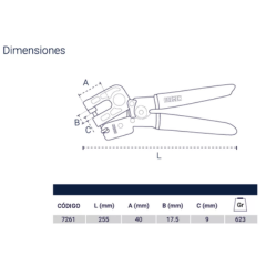 PINZA PUNZADORA PERFILES DURLOCK BREMEN SOLERA MONTANTE - comprar online