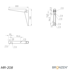 MENSULA REBATIBLE 30 KG PAR BLANCA BRONZEN en internet
