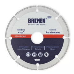 DISCO DIAM. BREMEN® 4-½" P/ CORTE METAL
