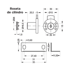 CERRADURA DE APLICAR REDONDA ANGO 109-16 5 MM NIQ - comprar online