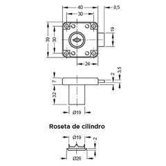 CER. DE CAJON D19 138-32AC NIQUEL LLAVE PARTIDA - comprar online