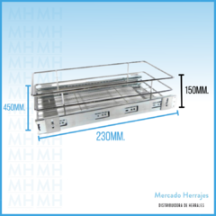 CANASTO 1 NIVEL EXTRAIBLE 23 X 15 X 45 CM - comprar online