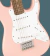 Guitarra Electrica Squier By Fender Mini V2 Stratocaster Shell Pink