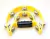 Pandereta Jinbao Jb917yl Media Luna 20 Sonajas 7.5 X 8.5 - comprar online