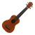 Ukelele Soprano Ibanez Uks-10 En Color Madera Natural Con Funda Original De 17 Trastes Tapa De Sapele Con Cuerdas Aquila