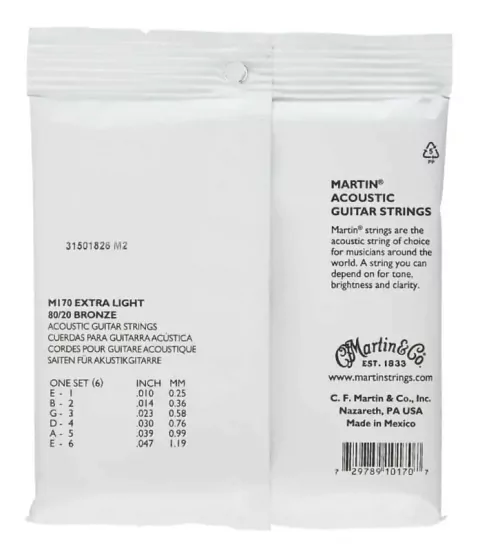 Encordado Para Guitarra Acustica Martin & Co Sp 80/20 010-04