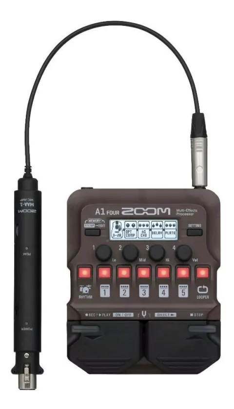 Pedalera Multiefecto Zoom A1 Four Para Guitarra Acustica