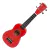 Ukelele Soprano Leonard Uk15 Sparkle Brillante Con Funda Original Cuerpo Tradicional De Sengon Cuerdas Nylon Mango Caoba