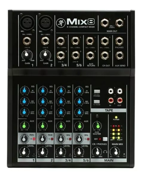 Consola De Mezclas Mackie Mix8 Compacta 8 Canales - comprar online