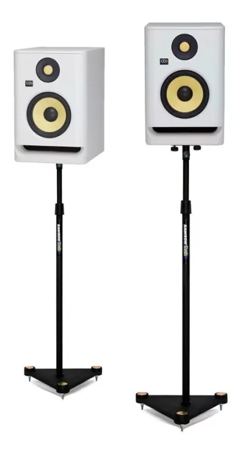 Monitores De Estudio Krk Rp5 Rokit G4 Potenciados Activos De 2 Vias 55 Watts Rms + Soporte Samson Altura Ajustable