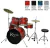 Bateria 5 Cuerpos Krest Completa Fierros Platos Y Palillos