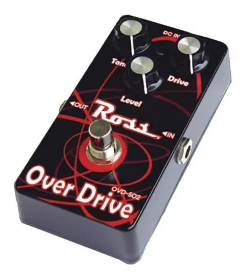 Pedal De Efectos Para Guitarra Electrica Ross Overdrive Ovd-502 Analogo Led Indicador Conector Plug Jack Carcasa Metal
