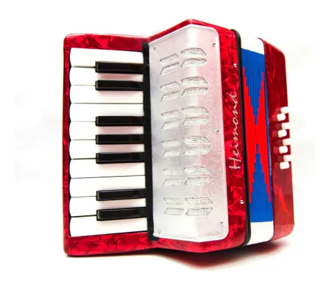 Acordeon Heimond St-104 8 Bajos 17 Teclas Para Ninos - Rojo