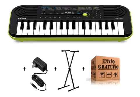 Teclado Organo Casio Sa46 Mini Teclas Ideal Ninos + Soporte