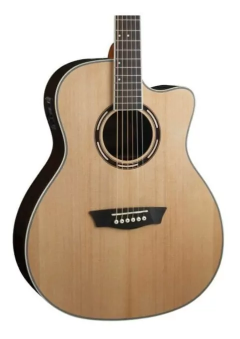 Guitarra Electroacustica Washburn Ag70ce Cuerda Metal Nat