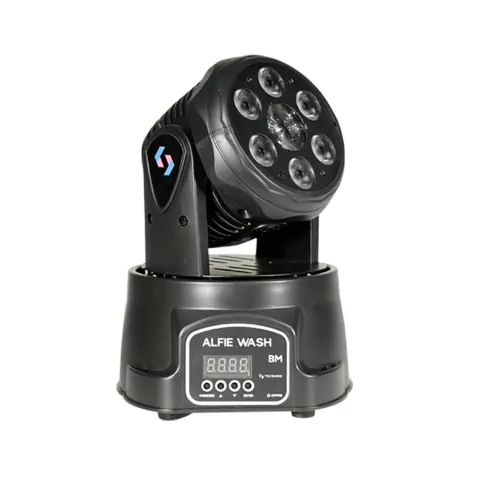 Cabezal Movil Tecshow Alfie Wash BM 6 LEDs + Beam 8W RGBW TLF0206