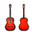 Guitarra Clásica Criolla Aston Reed de Estudio con Funda de Transporte - Rojo Esfumado