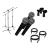 3 Microfonos Para Voces Shure SM58 Combo Con Soporte Y Cable