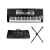 Teclado Órgano Arranger Sona Sensitivo 61 Teclas USB con Soporte de Tijeras, Funda Acolchada y Fuente de Alimentación