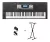 Combo Teclado Medeli M331 61 T Sensitivo + Fuente + Soporte