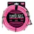 Cable Instrumento Ernie Ball 5,49 M Mallado Plug Angular Rosa