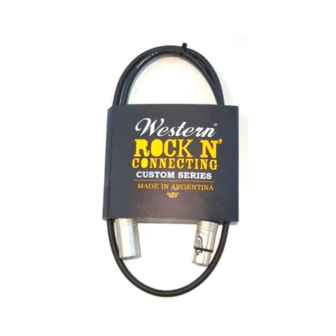Cable p/ micrófono Western Canon-Canon XLR H - XLR 1 m