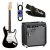 Guitarra Electrica Squier Negra + Amplificador Fender + Accesorios