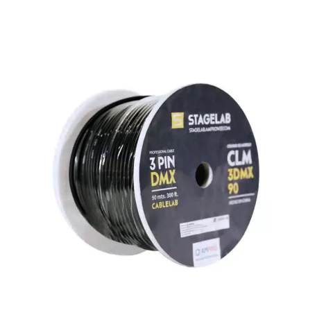 Rollo De Cable Dmx Stagelab Xlr-dmx-90m Iluminación 90 Mts
