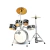 Bateria Dixon Traveler RT516EBK 5 Cuerpos Negra Fierros y Platos