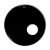 Parche Remo Asia EN-1026-ES 26_ Ebony Sound-Hole Negro p/Bombo