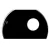 Parche Remo Asia EN-1024-ES 24_ Ebony Sound-Hole Negro p/Bombo